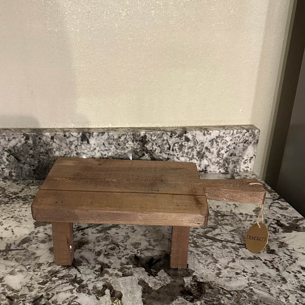 Demdaco Brown Wooden Riser for display Farmhouse style